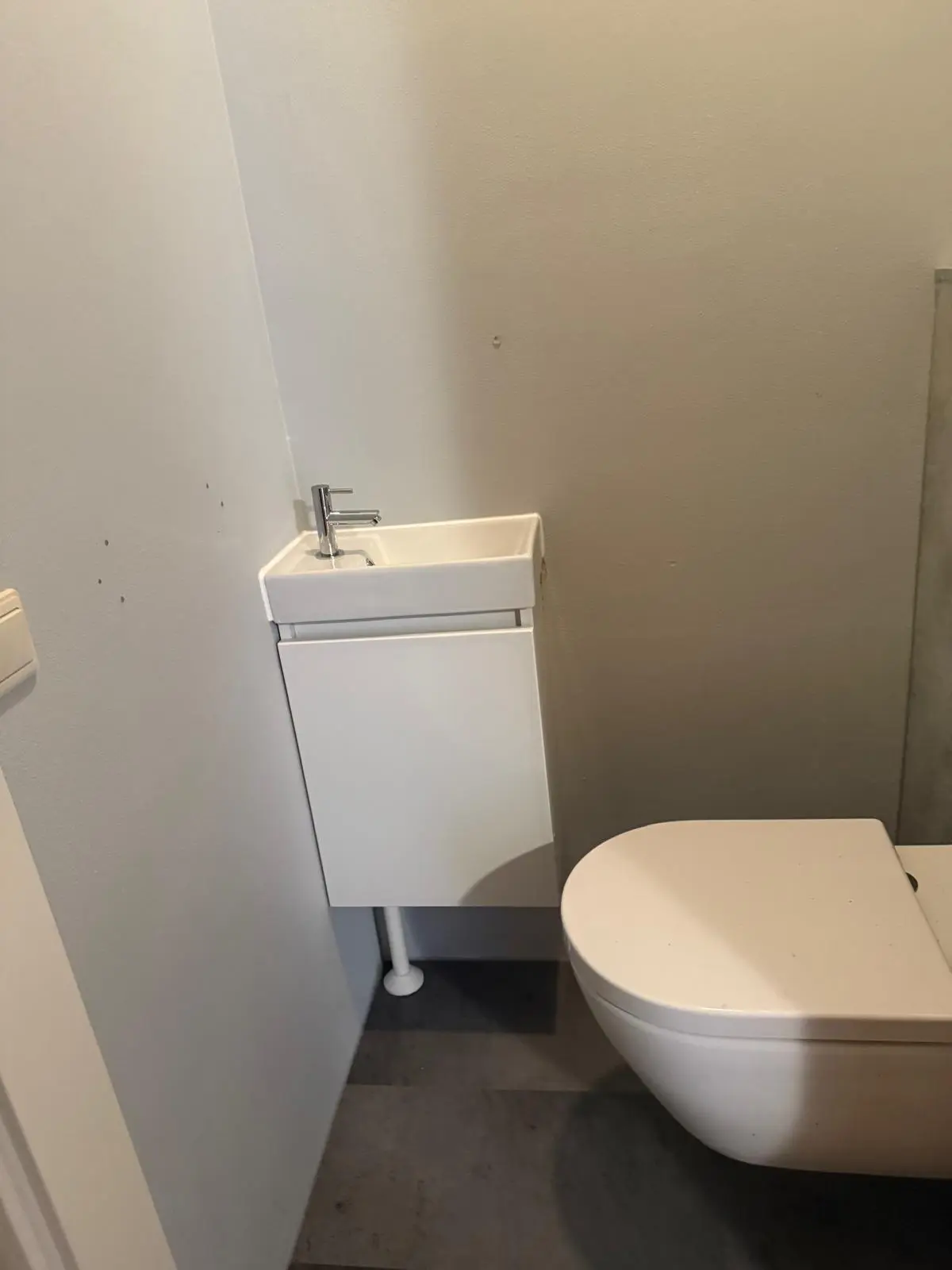 Marmerlook badkamer voor renovatie